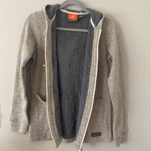 Merrell Hewes Performix Zippered Toggle Wool Hooded Sweater - Picture 6 of 8